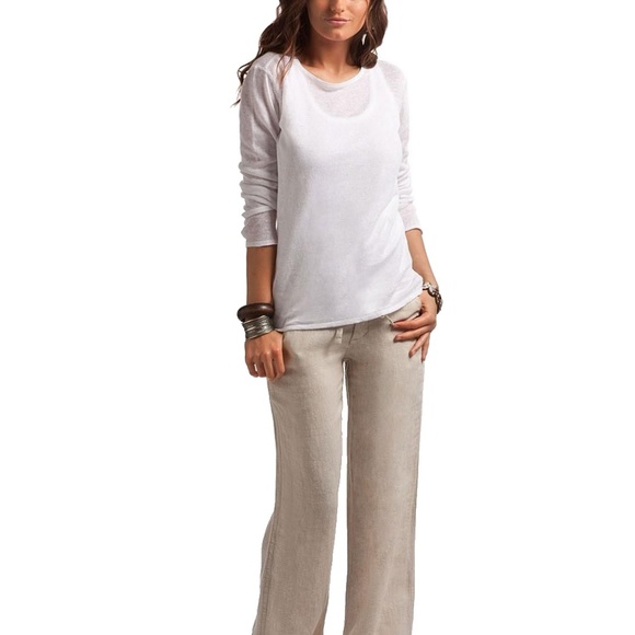 Island Company Sweaters - New Island Company Snow Linen Knit Crew Sweater